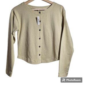 Madewell Button up Long Sleeve Cropped Cartigan Size XXS